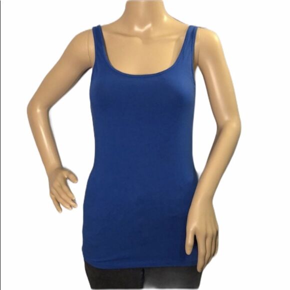 Old Navy Long Tank Top Bright Blue Medium - Picture 1 of 8